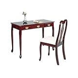 Glossy Finish Desk and Chair - Cherry