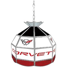 Trademark Corvette C5 stained glass Tiffany lamp - 16-inch diameter