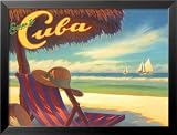 41AvS6c5zEL. SL160  Escape to Cuba Framed Art Poster Print by Kerne Erickson, 26x20