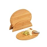Zeller 25266 Brettchenst&auml;nder, 7-teilig, oval, Bamboo / 24 x 7 x 19.5