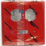 Red 2 Toggle Duplex Wall Plate