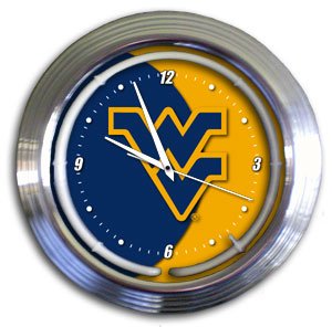West Virginia Mountaineers Varsity Neon Clock