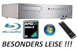 HTPCAmdBluray-806 xp AMD Athlon X2 240 2x 2,8GHz 4GB DDR3 (2x 2GB) Mainboard mit AMD-880G-Chipsatz (1x PS/2, 1x VGA, 1x DVI-D Port, 1x HDMI Port, 1x Optical SPDIF, 5x USB2.0, 1x eSATAII, 1x USB3.0, 1x RJ-45 LAN, 5x HD Audio) 500GB Sata2 Bluray-Combo (BR-Lesen/DVD-Brennen) Slim-HTPC-Gehäuse in Silber aus gebürstetem Aluminium mit Front-USB/Audio/Multimediatasten und Fernbedienung (34.30 cm x 42.00 cm x 10.30 cm) DER SUPERLEISE BLURAY-WOHNZIMMER-PC MIT WINDOWS XP PROFESSIONAL SP3