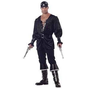 California Costumes Men's Blackheart The Pirate,Black,Large Costume