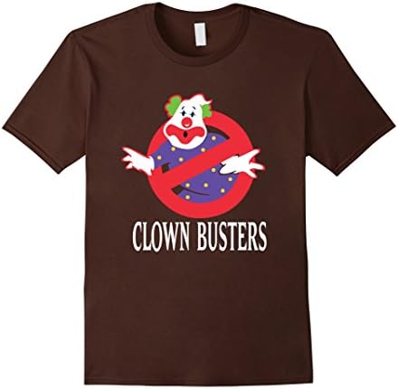 Men's FUNNY CLOWN BUSTERS T-SHIRT Halloween Costume Large Brown