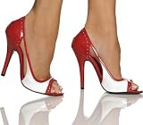 SALE Audrey Red and White Patent Size: 11