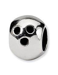 Sterling Silver Bowling Ball Charm Bead Fits Pandora Chamilia Biagi Bracelet