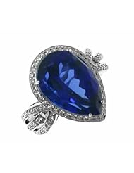 18K White Gold Tanzanite and Diamond Ring -- LIFETIME WARRANTY