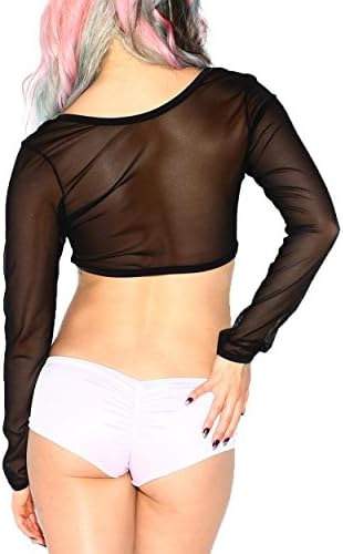 iHeartRaves Open-Front Mesh Rave Top (Black)