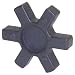 Lovejoy Jaw Coupling, L Type, Jaw Coupling Solid Center Elastomer Spider, NBR Rubber