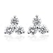 Certified 14k White Gold 3 Stone Diamond Stud Earrings (GH, SI-I, 0.33 carat)