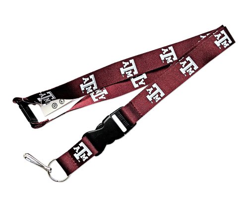 Texas A&m Aggies Clip Lanyard Keychain Id Ticket Holder Ncaa