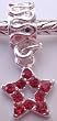 Silver Plated Charm Fits Pandora Star with Red Glass Stones Pendant (3)