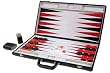 Da Vinci 18" Black Leatherette Backgammon Game Set