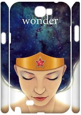 wugdiy New Fashion Hard Back Cover 3D Case for Samsung Galaxy Note 2 N7100 with New Printed Wonder Women