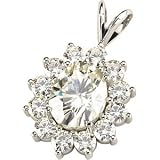 Brilliant! 14k White-gold 2 1/4 CT TW Moissanite Polished Pendant