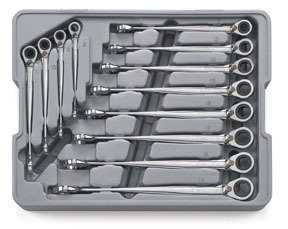 GearWrench 85388 Reversible Combination Ratcheting Wrench Set Metric