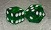 Green Transparent Dice Pair