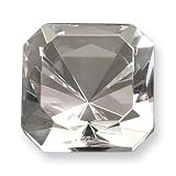 UPC 845887000190 product image for Oleg Cassini Elizabeth Paperweight Clear Emerald Cut Diamond | upcitemdb.com