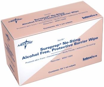 Sureprep No-Sting protective barrier wipes (50 Each/box)