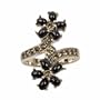 Sterling Silver Black Onyx Gemstone Rings for Women US Size 4 3/4
