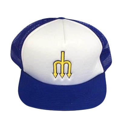 MLB SEATTLE MARINERS BLUE FITTED MESH HAT CAP 7 1/2 NEW