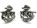 United States Navy Silver Anchor Cufflinks w/ Gift Box (Part of the USA Collection)