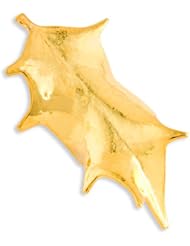 24k Gold Dipped Holly Leaf Pin