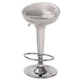 LumiSource Scooper Barstool, Silver by LumiSource, Inc.