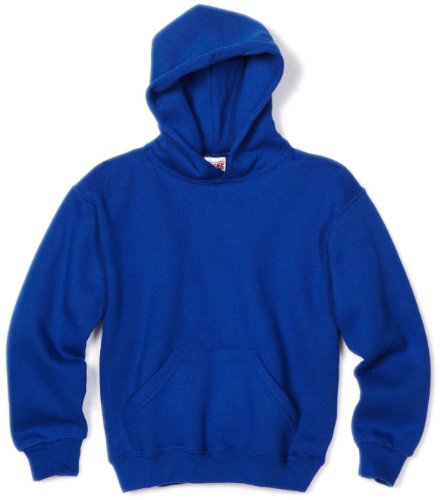 MJ Soffe Big Boys' Basic Hooded Sweatshirt, Royal, Medium