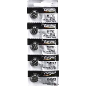 Energizer 357/303 Multi-Drain Battery, Card of 5