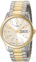 Timex Men's Two-Tone Analog Expansion Band Dress Stainless Steel Bracelet Watch #T2M935