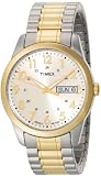 Two-Tone Analog Expansion Band Dress Stainless Steel Bracelet Watch Timex T2M935 Men #
