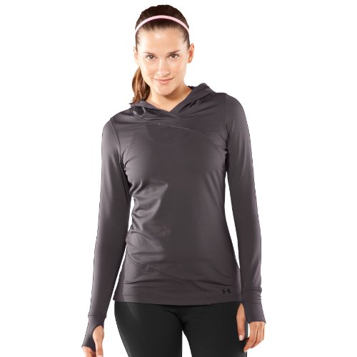 Women's UA EVO ColdGear® Hoody Tops by Under Armour Large Charcoal