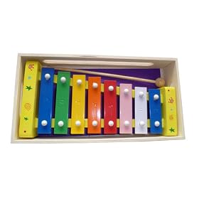 Childrens Wooden Musical Instrument - Xylophone - presented in wooden box