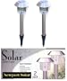 2 Stainless Steel Garden Solar Landscape Lights Lamp