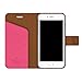 LABC, iPhone 6 Plus Case, Wallet Case/Card and Cash Slots/PU Leather/Magnetic Technology/Fantastic 5 Folio -Pink