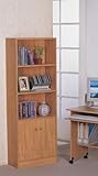 IMAGE OF 4-Tier Bookcase with Storage Cabinet - Maple Finish