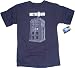 Dr. Doctor Who Police Booth Linear Tardis Navy T-shirt Tee M