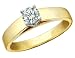 Diamond Engagement Ring: 14K Yellow and White Gold 1/4 Carat (ctw)