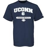 Russell Connecticut Huskies Navy Blue Football T-shirt