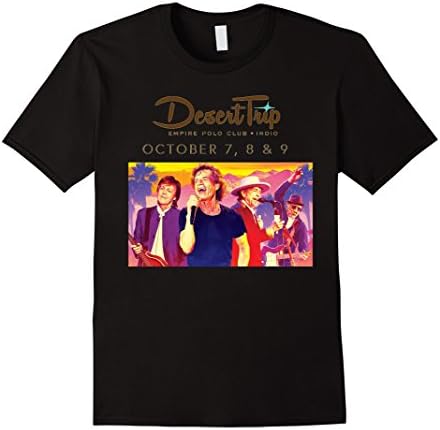 Men's Desert Trip 2016 Lineup Funny T-Shirt XL Black