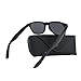 wayfarer sunglasses Desen retro fun color frame polarized sunglasses for men and womens in vantage style (Black, Crystal black)