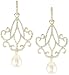 Katie Decker "Tulip" 18k Yellow Gold and Diamond with Fresh Water Pearl Drop Earrings