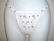 Sequinned G Sequins-String Thong White/Red Swirls/Dots Sequins-MED