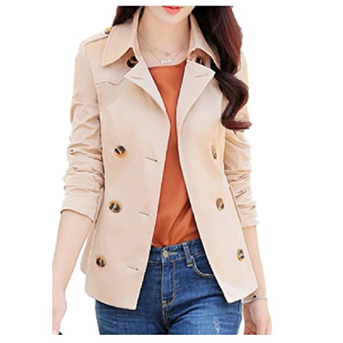 ナナコレクション Nana_Collection 春 秋 ナポレオンカラー トレンチ ベルト ショート コート 女性 S-XL