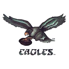 NFL Football Team Logo Transfers Rub-On Stickers/Tattoos Philadelphia Eagles (3 Pack)