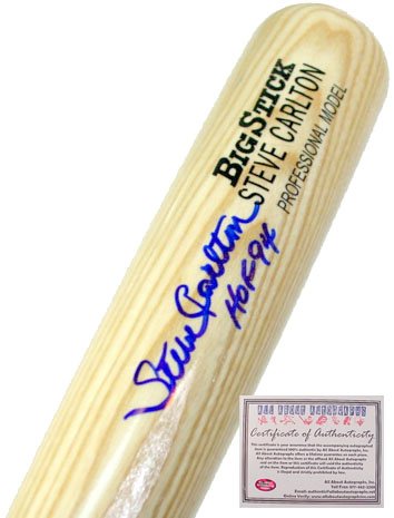 Steve Carlton Philadelphia Phillies MLB Hand Signed Name Model Baseball Bat with HOF 94 Inscription