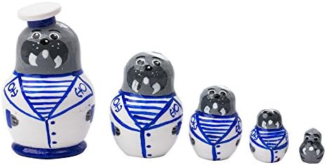 Mini Walrus Sailor Doll 5pc/1.5"