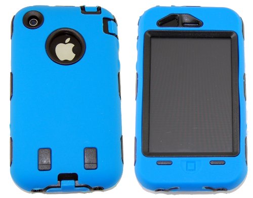 KingCase iPhone 3G And 3GS * Warrior Case * Blue And Black 8GB, 16GB, 32GB - The ULTIMATE Protector